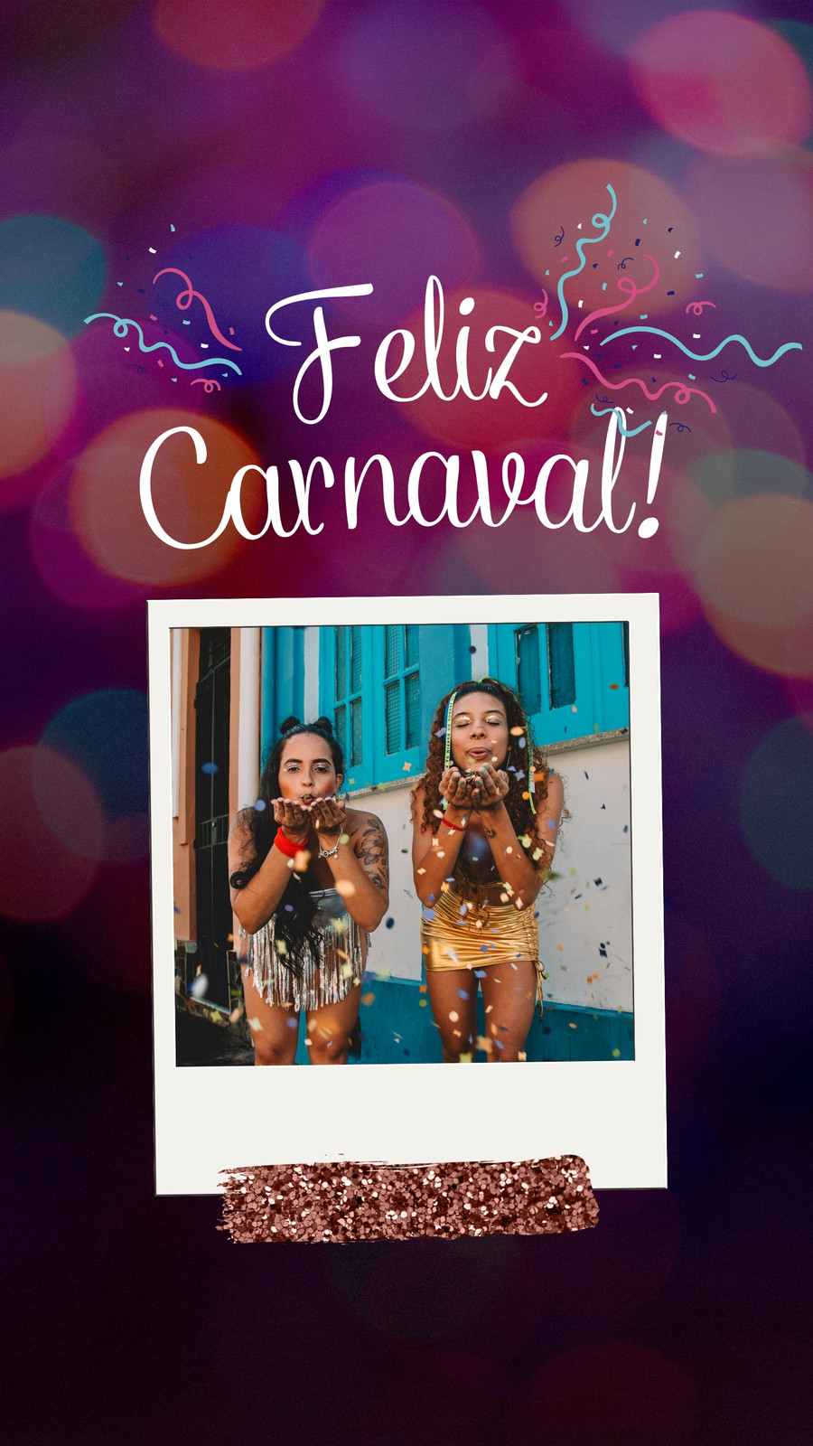 Carnaval folia colorido story
