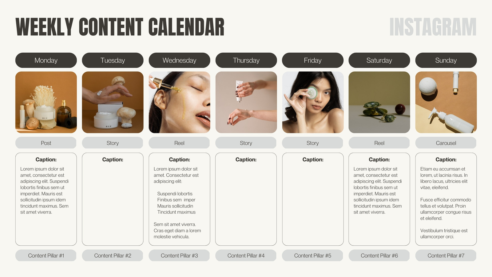 Social Media Content Calendar Social Media Content Calendar
