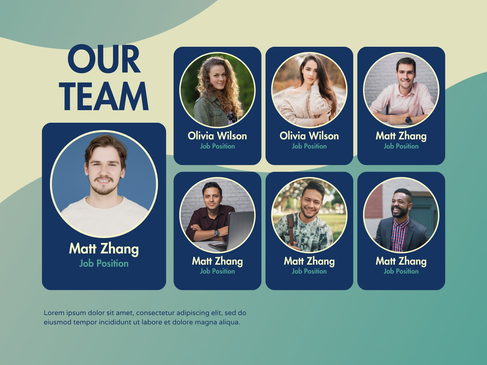 Work Intro Slide Examples Page 5 - Free and customizable team templates | Canva