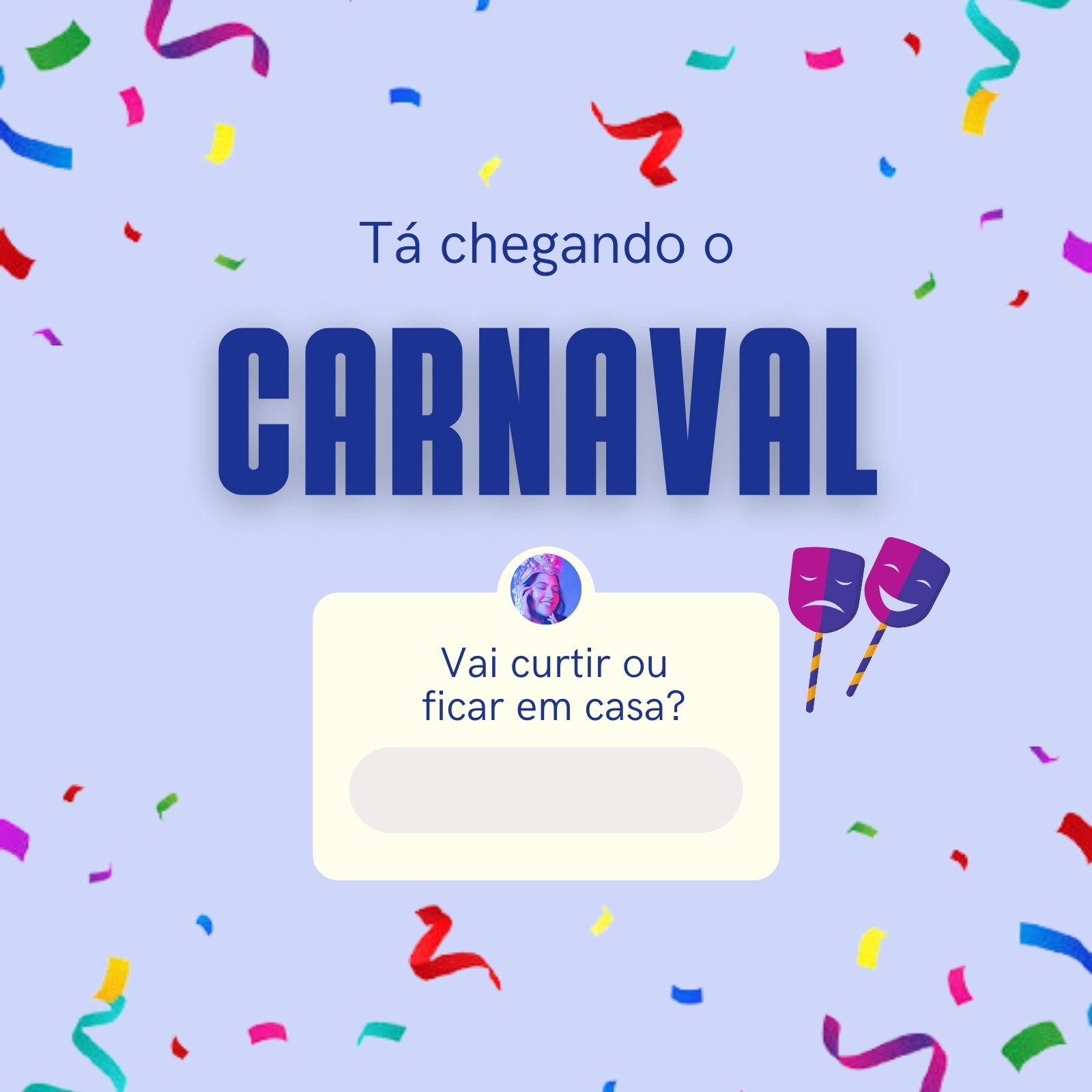 Post para o instagram de carnaval