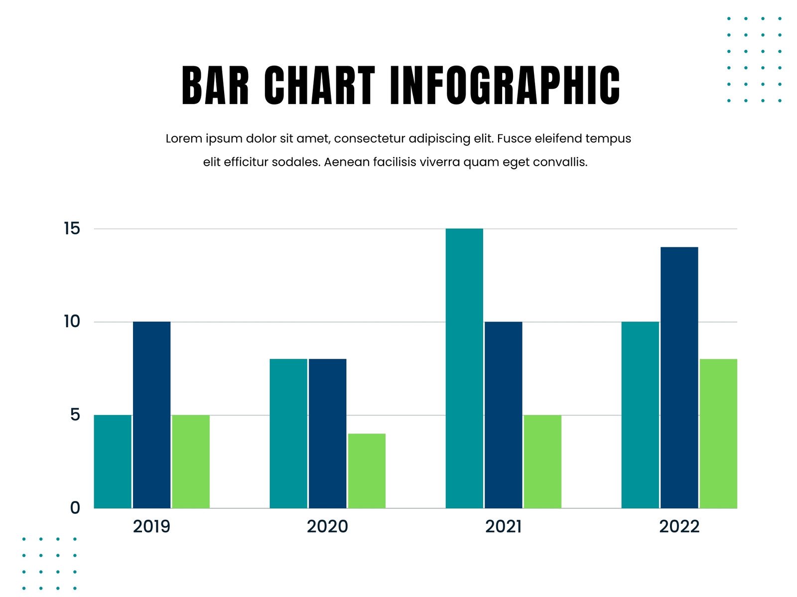 White & Green Modern Bar Chart Graph