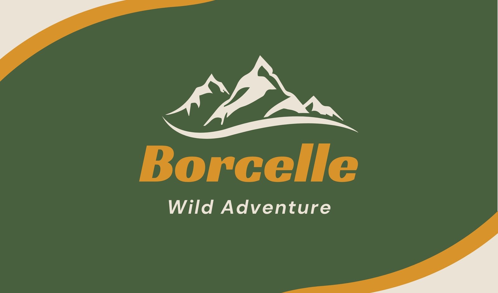 Green Yellow Outdoors Adventure Vintage QR Code Business Card