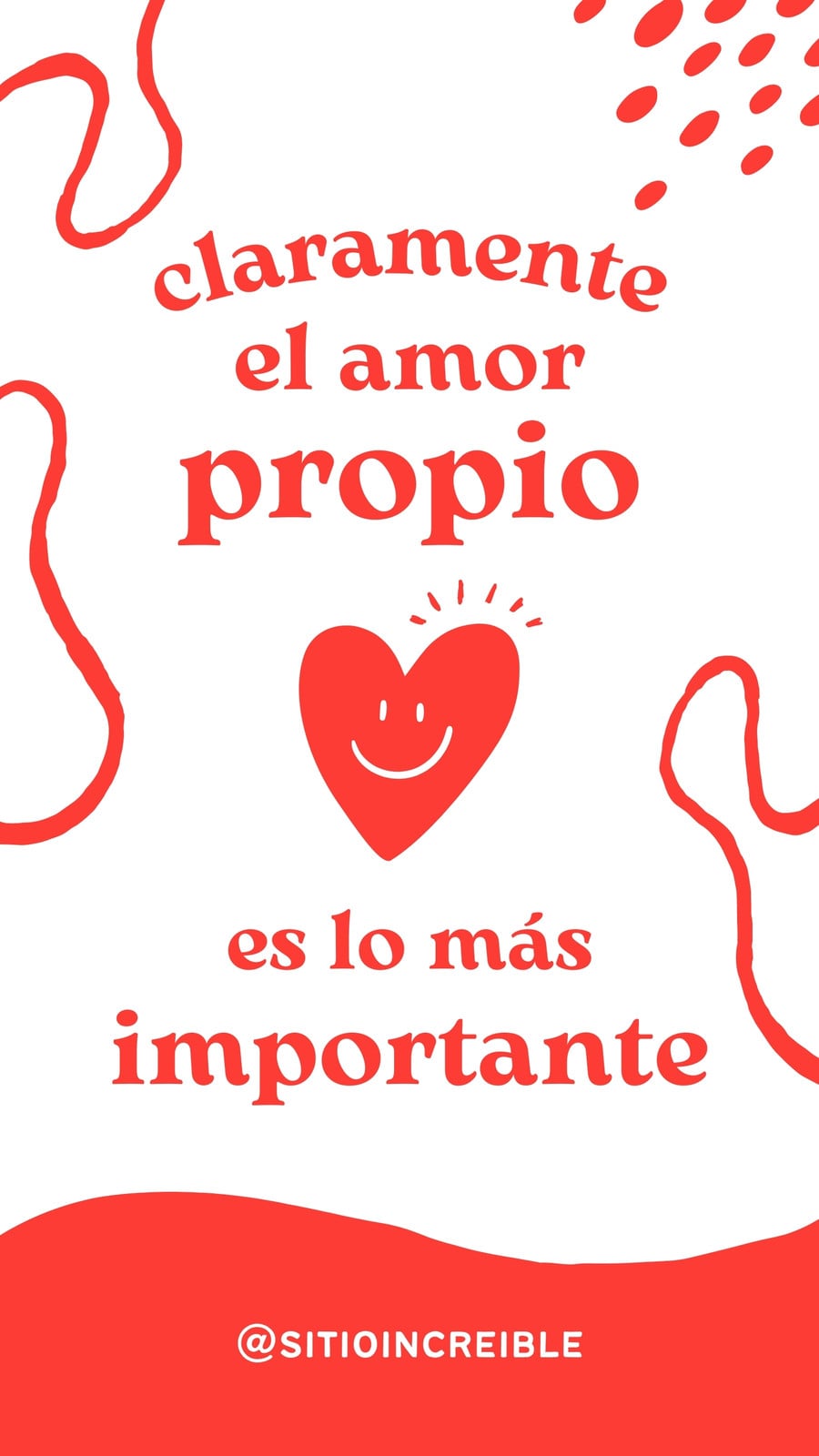 Historia de Instagram Frase de Amor Minimalista Rojo