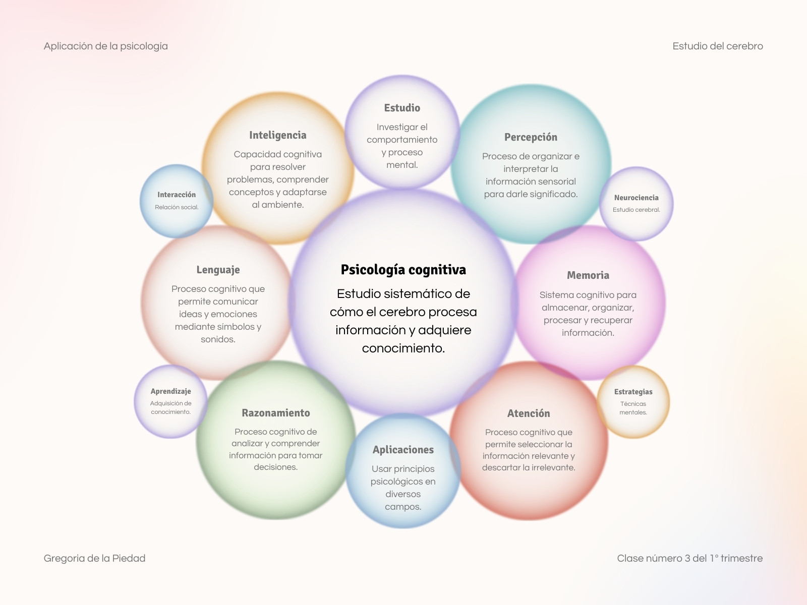 Gráfico De Burbujas con Ideas de Psicología  Profesional Empresarial Multicolor