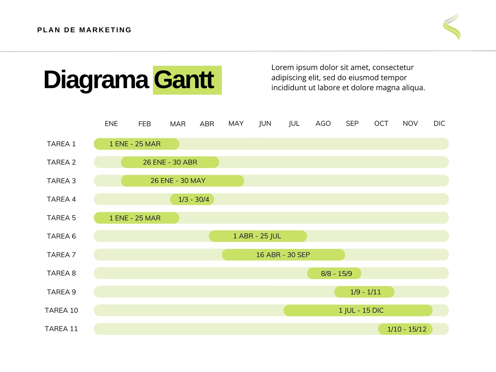 Gráfico Diagrama Gantt productividad profesional blanco