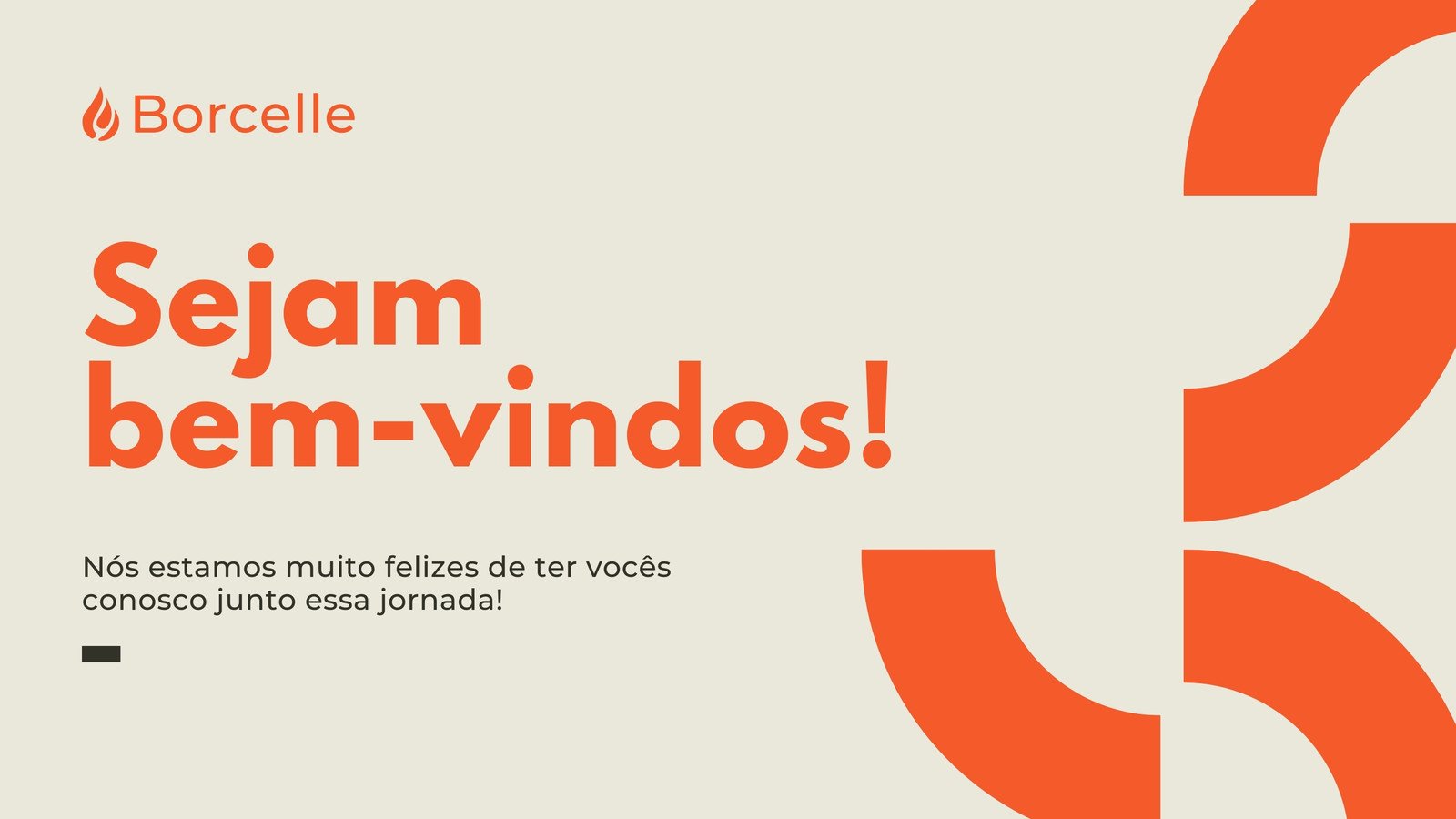 Apresentação Empresarial Moderna Bege e Laranja