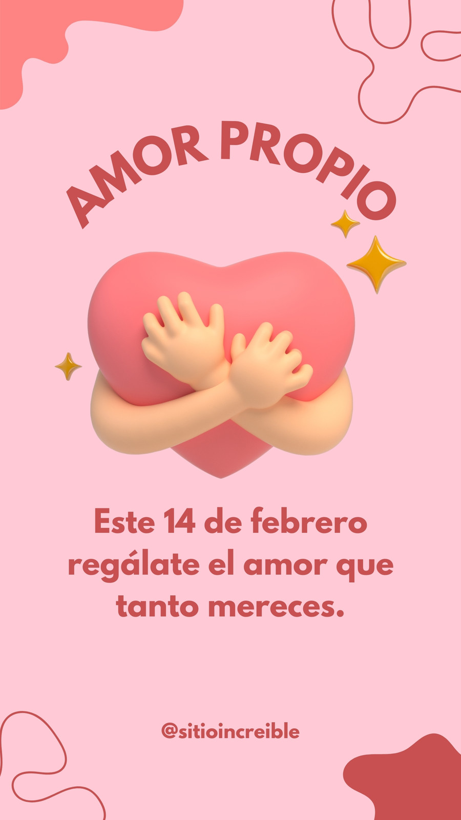 Historia de Instagram Amor Propio Moderno Rosa