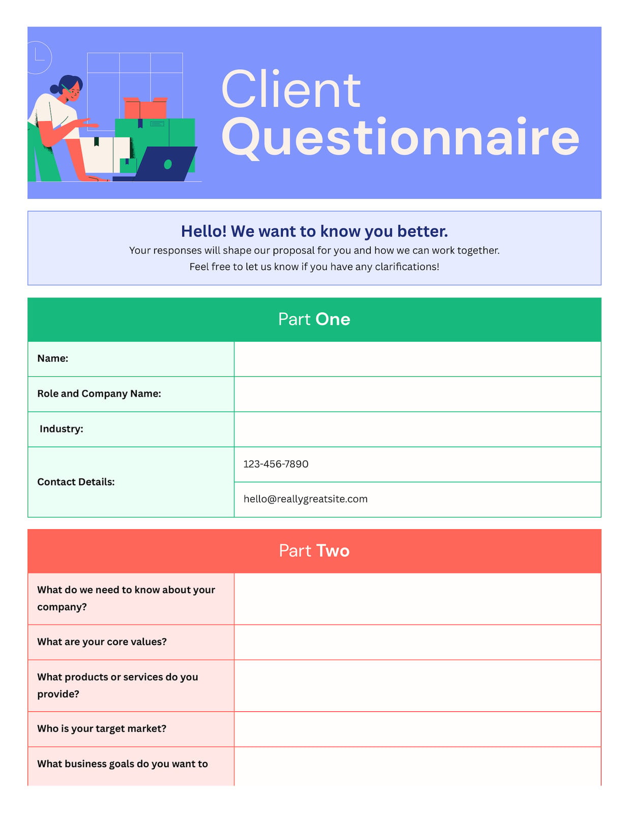 Client Questionnaire Doc Client Questionnaire Doc