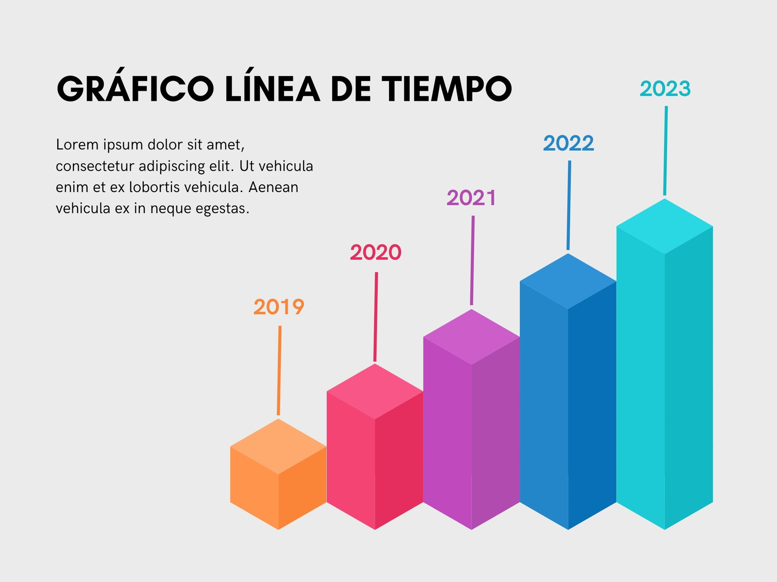 Gráfico de Barras con Línea de tiempo Empresa Corporativa Profesional Gris Negro Colorido