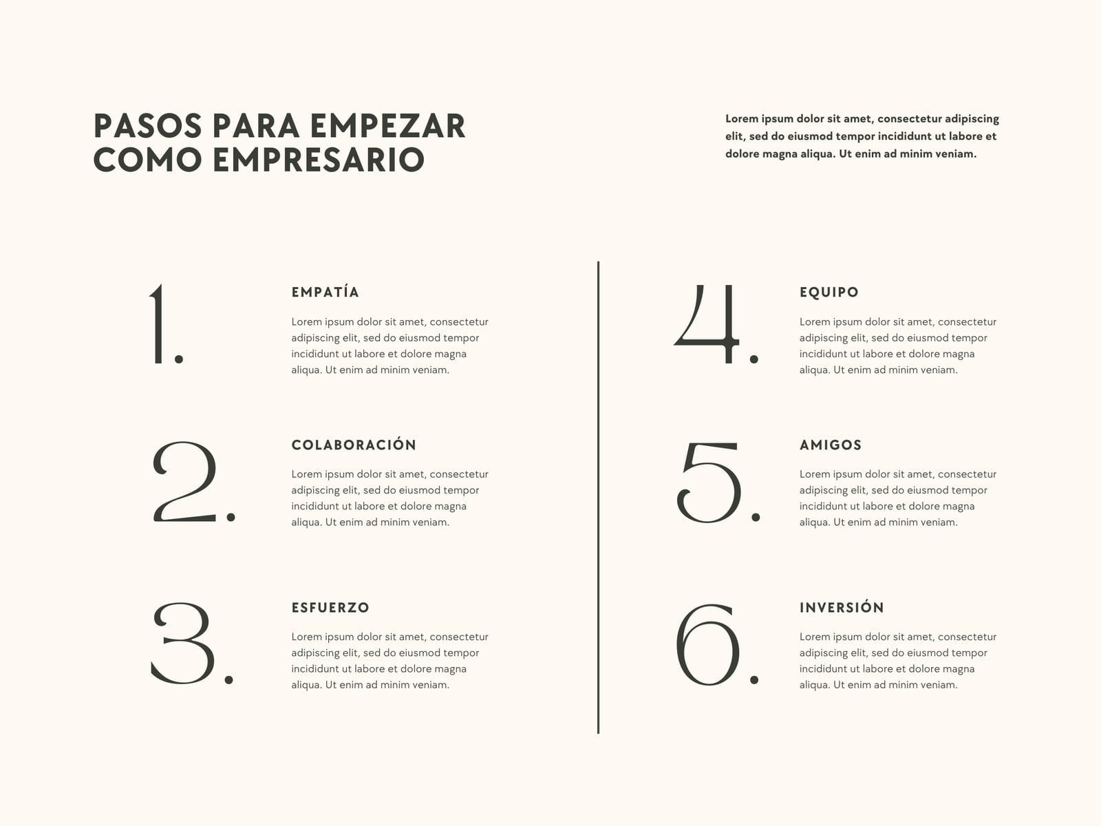 Grafico de pasos o instrucciones minimalista sencillo ordenado beige