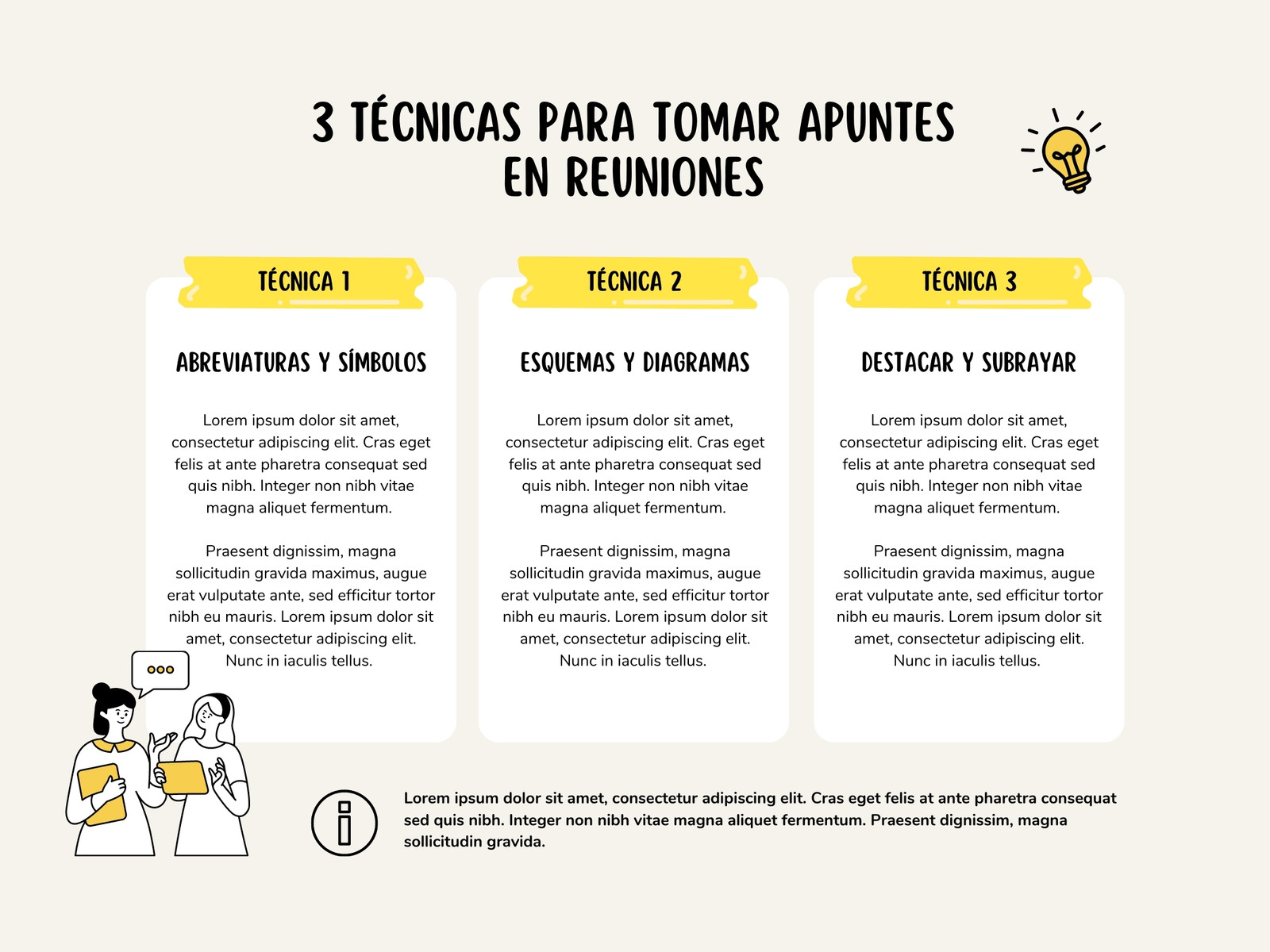 Gráfico de Tres Bloques Dibujado a Mano Amarillo y Negro
