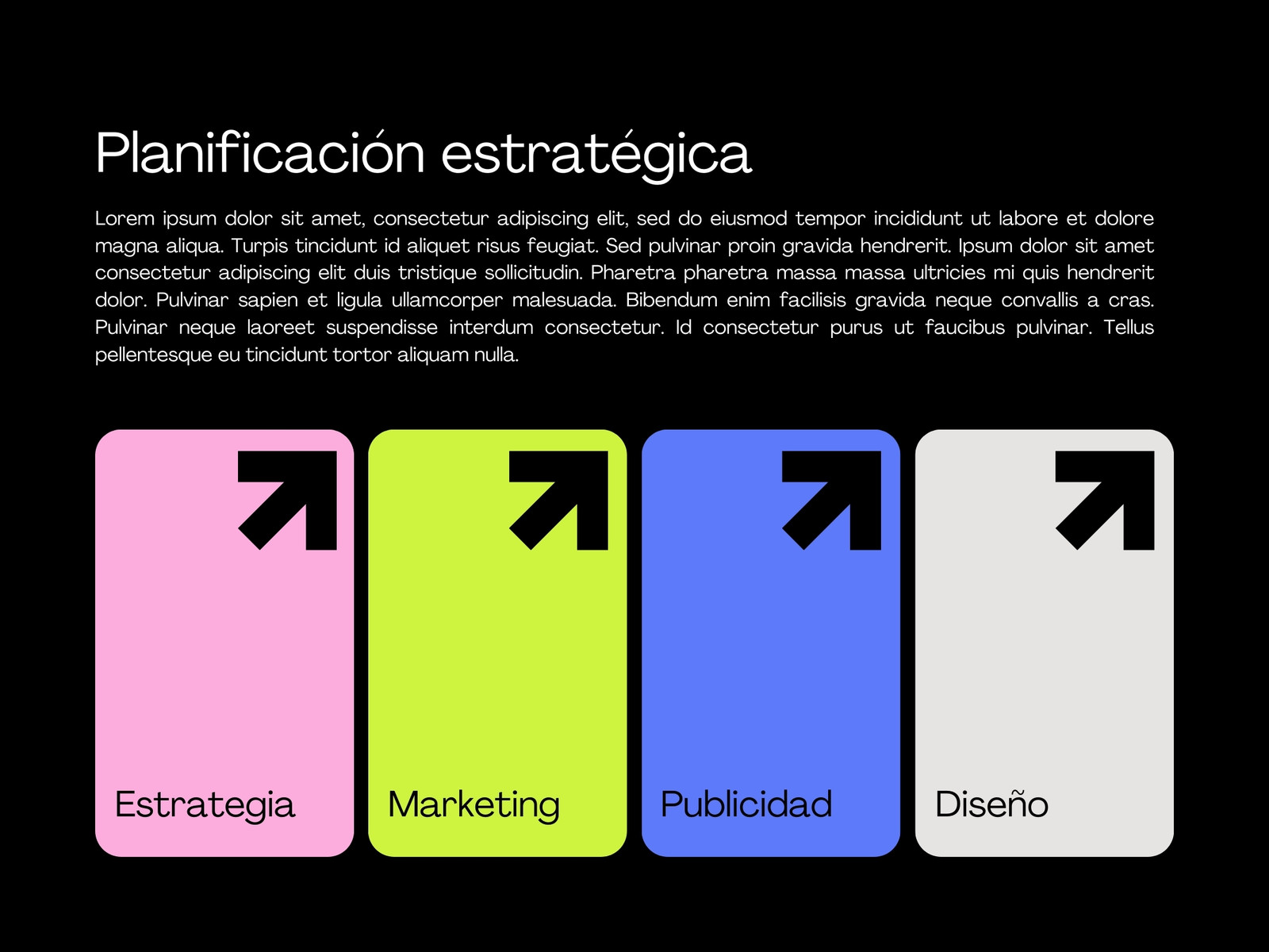 Gráfica Planificación Estratégica Profesional Moderno Negro