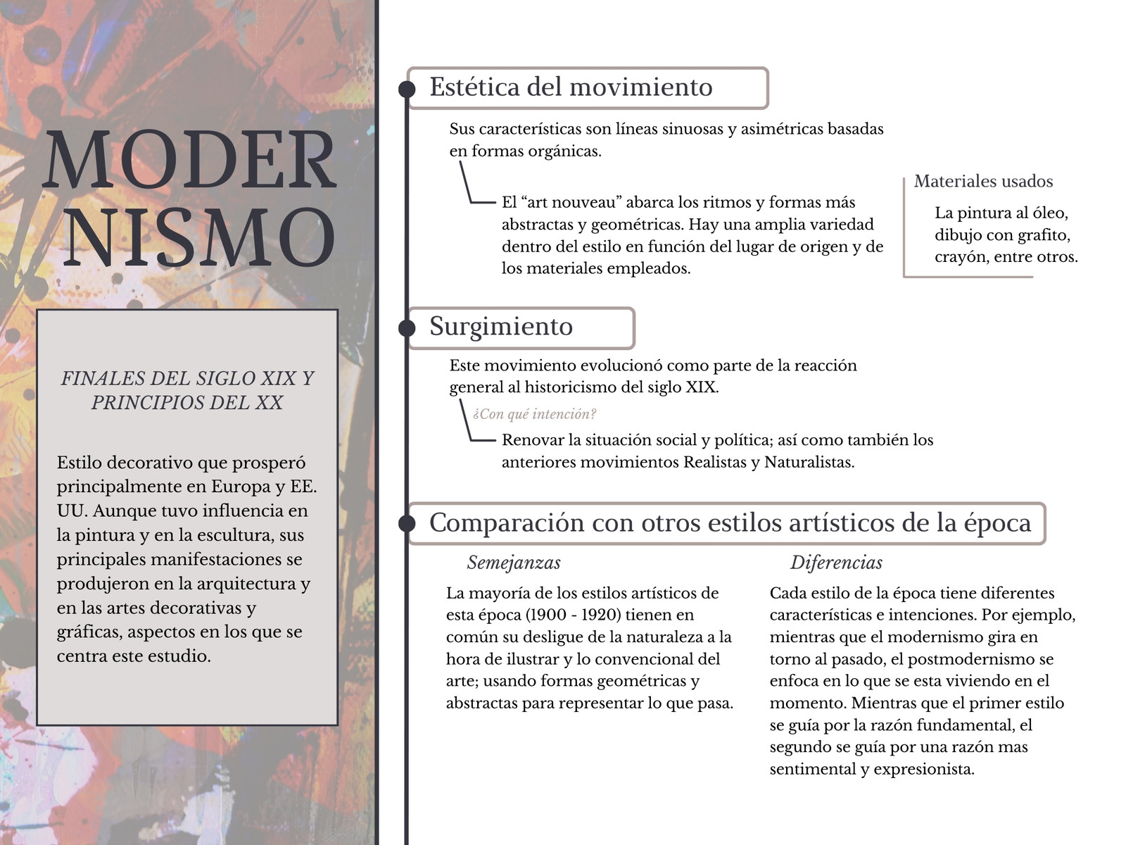Gráfico modernismo simple azul oscuro y gris