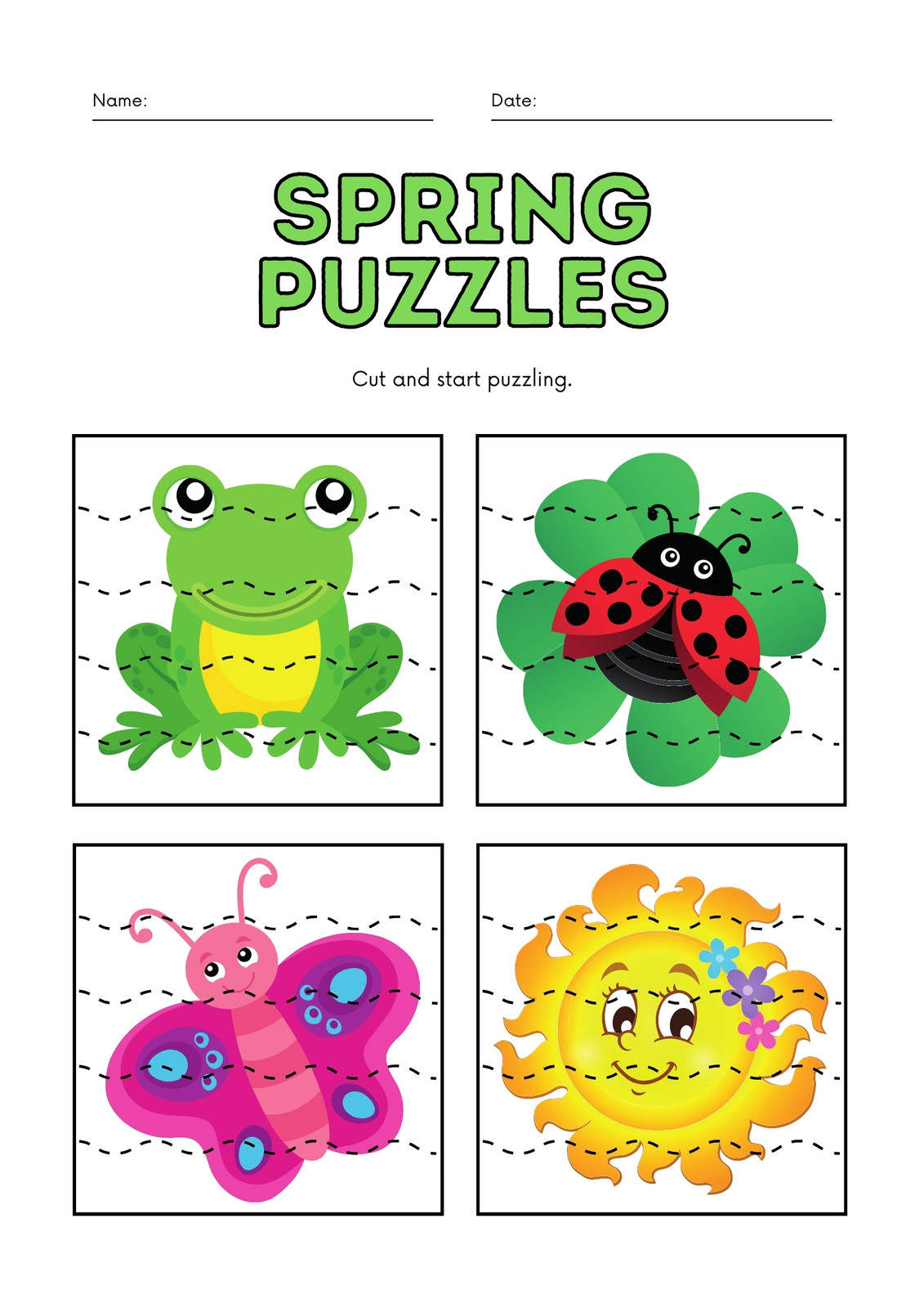 Spring Theme Slides Example Page 6 - Free editable puzzle templates | Canva