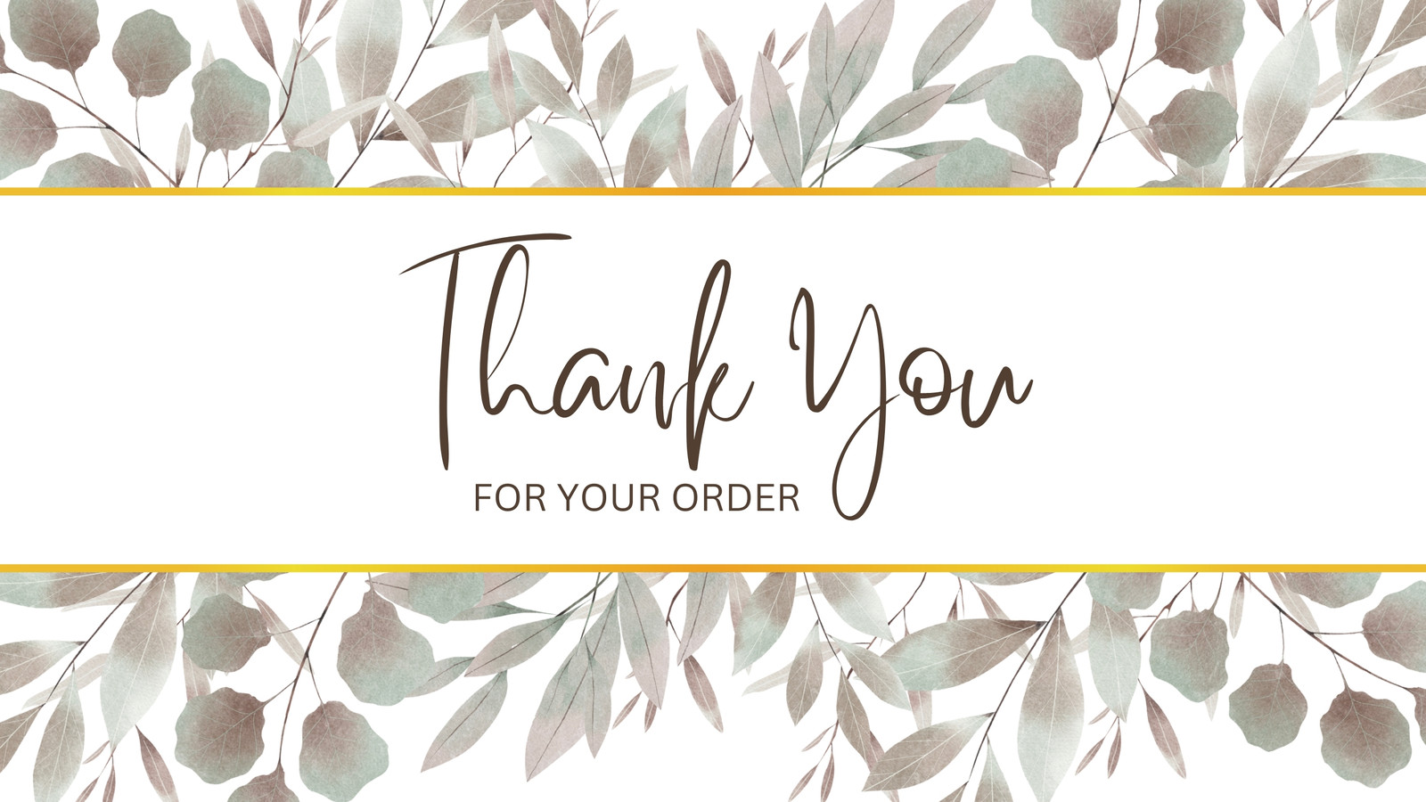 brown modern thank you group greeting card