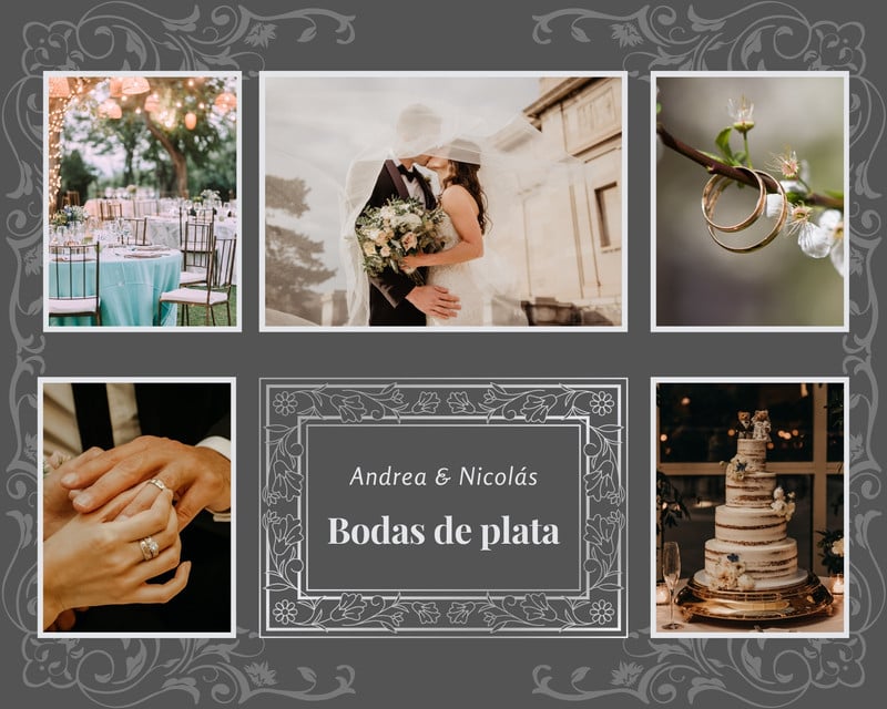 Bodas De Plata Y Oro Bodas De Plata. Plato Promocional De La Muebleria