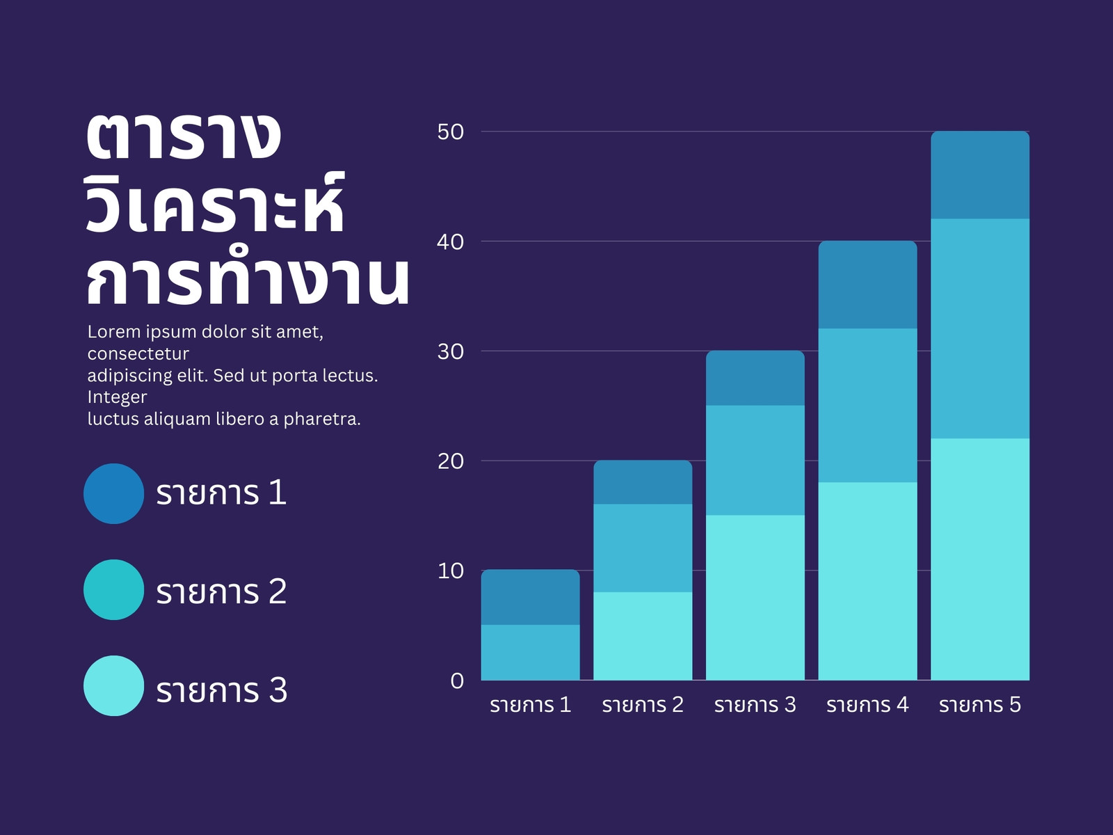 สีเข้ม สีฟ้า รายการ แผนภูมิ ตาราง วิเคราะห์ข้อมลู