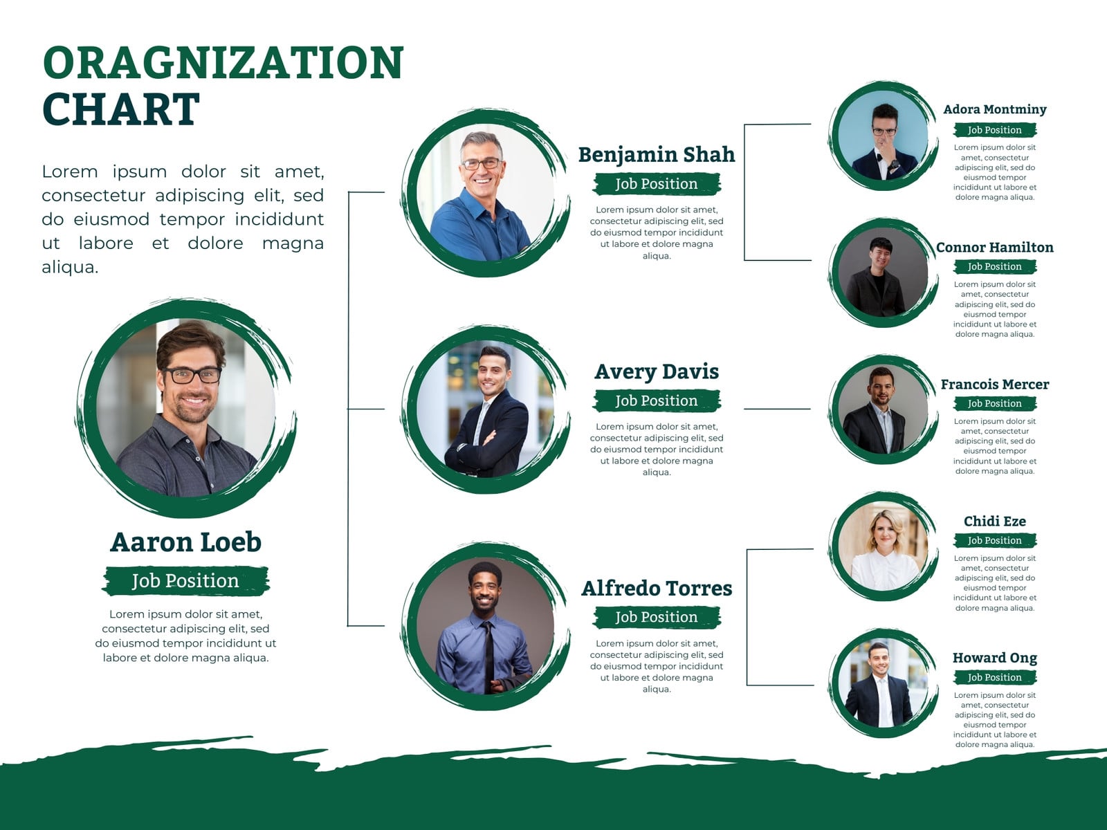 Green Clean Corporate Organizational Chart