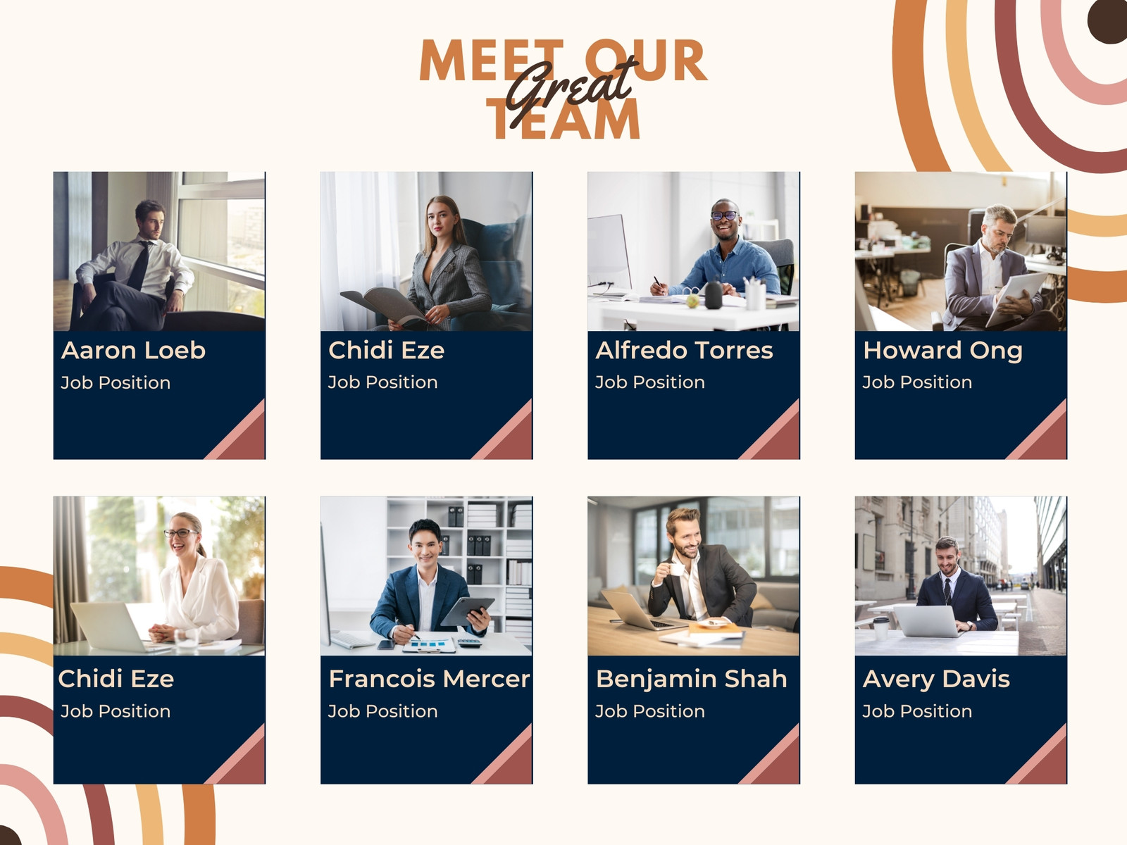 Colorful Creative Team Company Organizational Chart