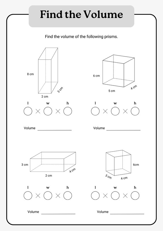 Volume Math Template Free and customizable geometry templates