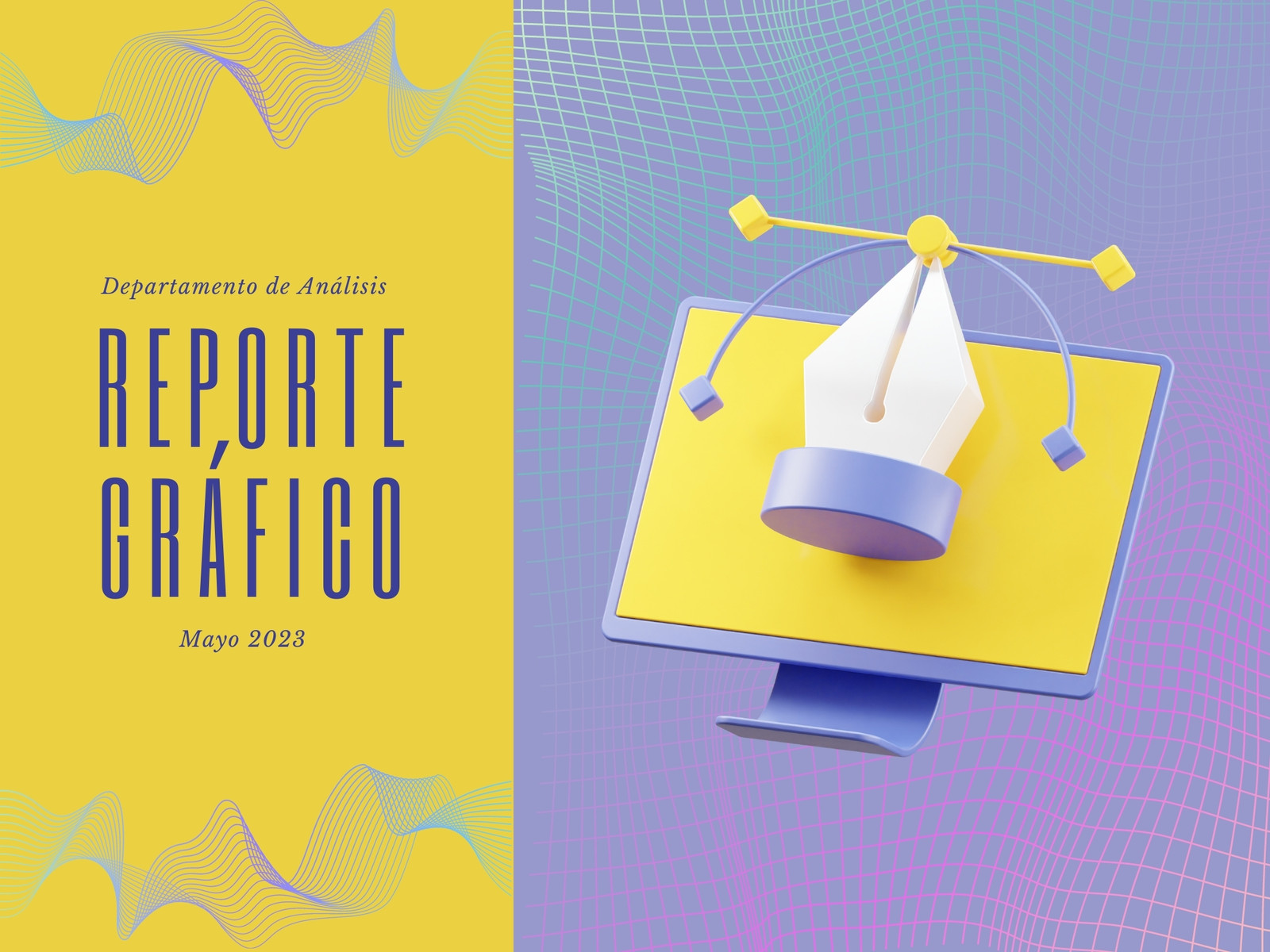 Gráfico Informe Tecnológico Llamativo Amarillo