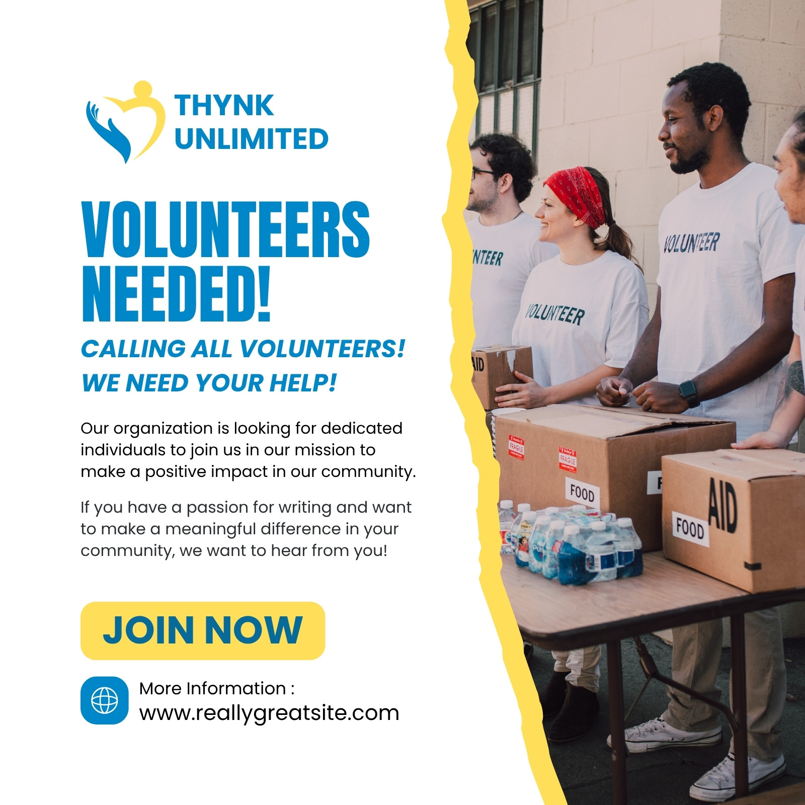 White and Tosca Minimalist Volunteers Needed Instagram Post