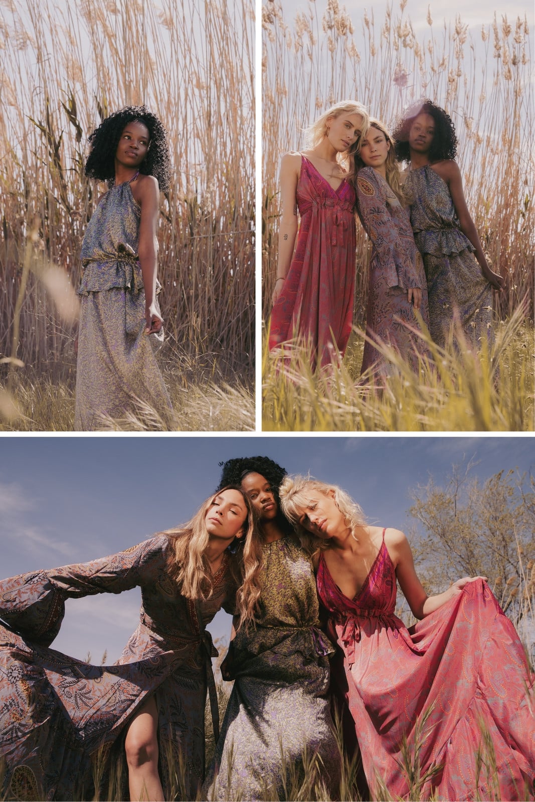 Colorful Photographic Diverse Women Fashion Photo Collage