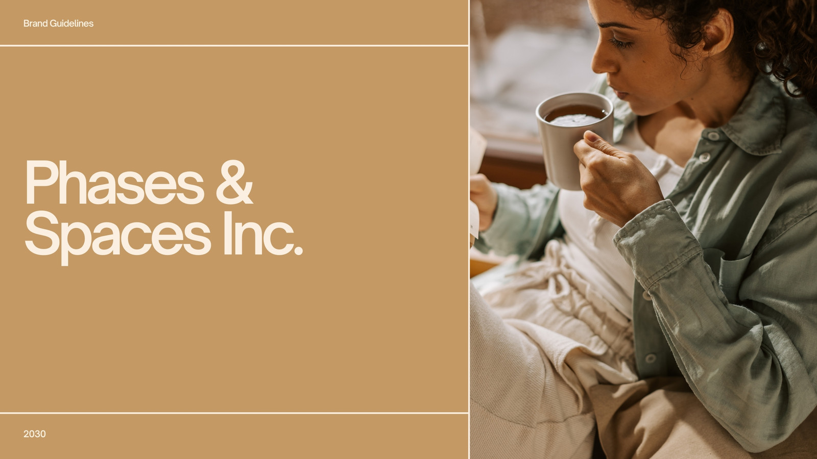 Brand Guidelines and Application Deck Presentation in Cream Beige Black Warm & Modern Style