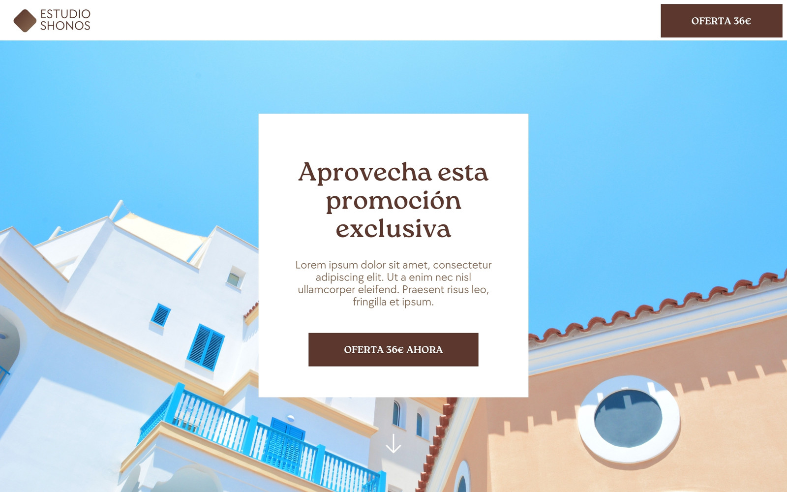 Mockup web landing ventas moderna elegante beige