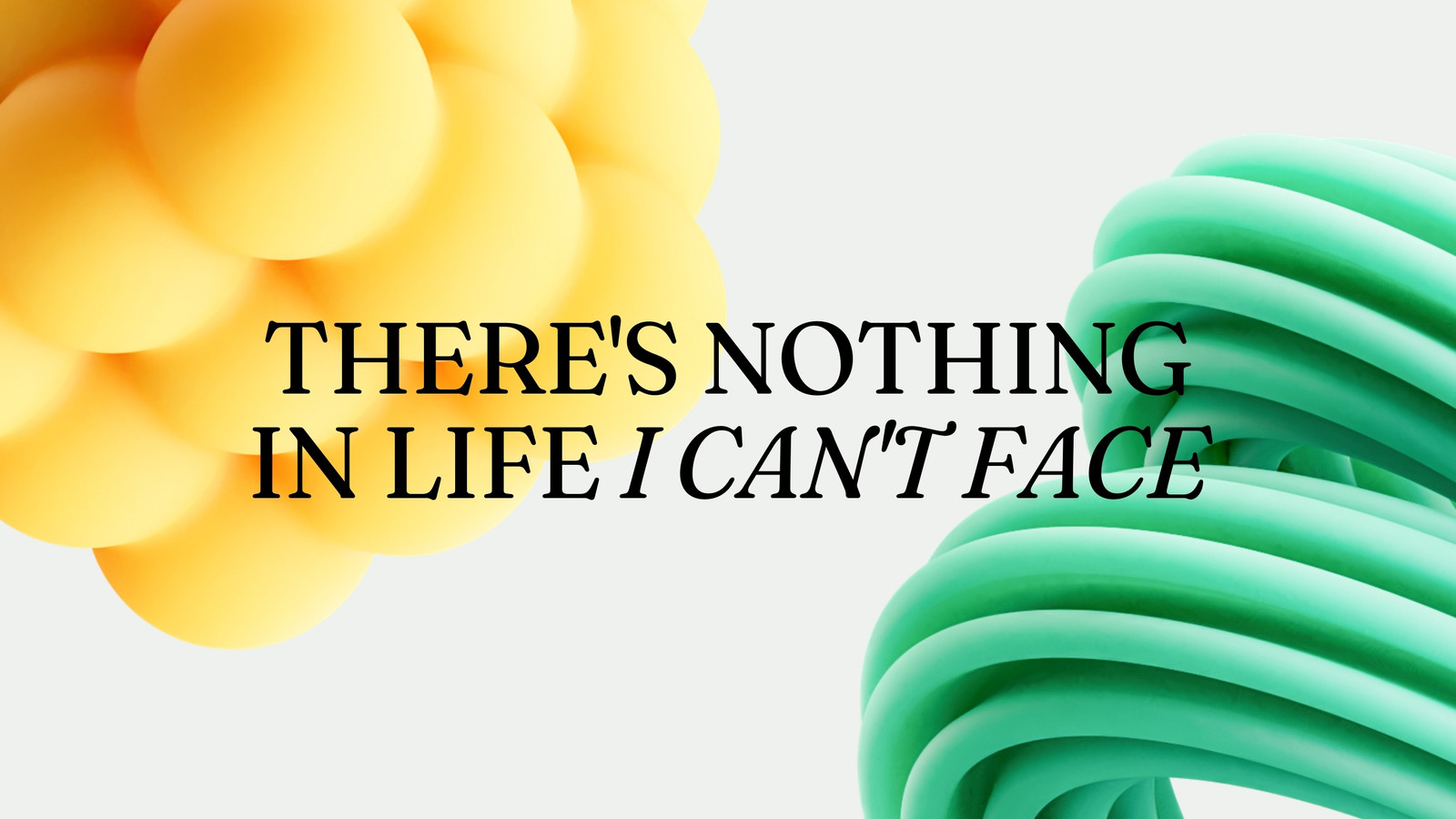 Song Lyrics Video in Yellow Green Grey Bright Abstract 3D Style