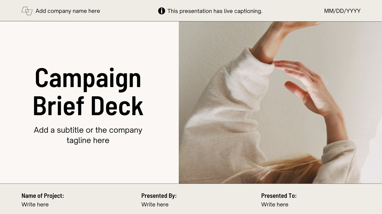 Campaign Brief Deck Presentation