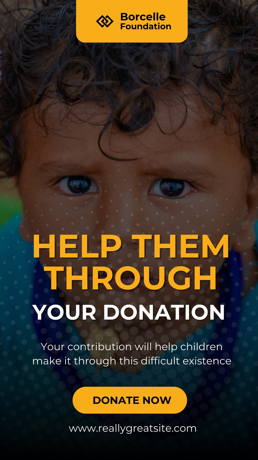 Yellow And Black Modern Help Them Through Your Donation Instagram Story