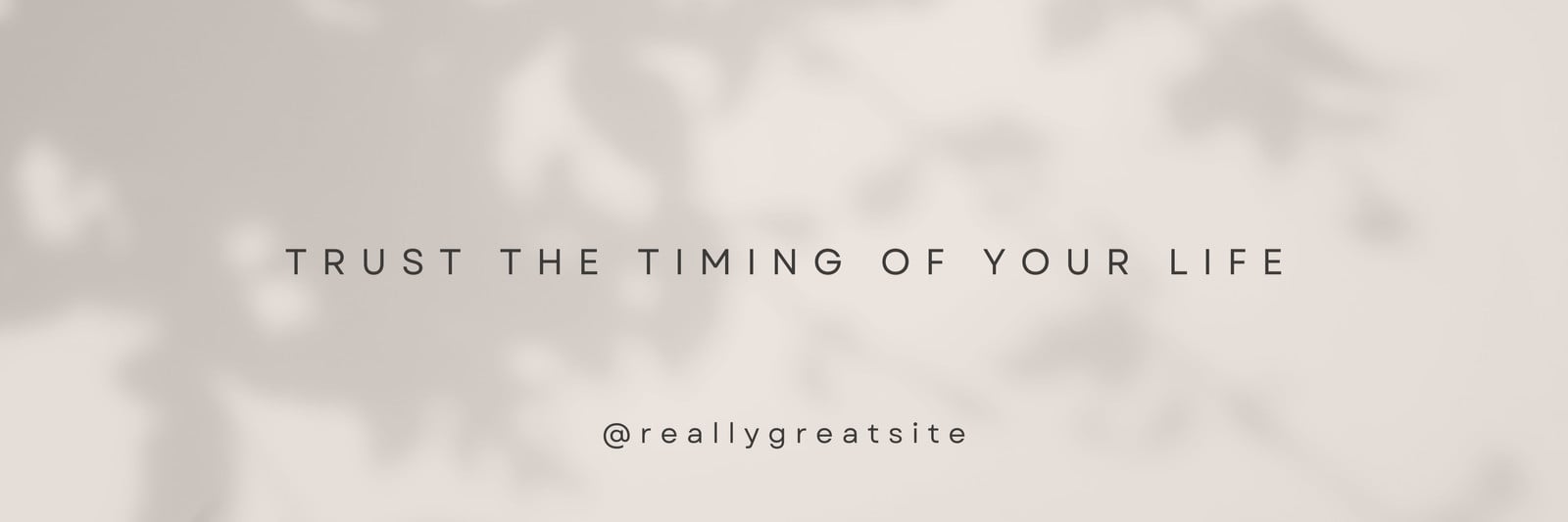 Beige Aesthetic Simple Quote Twitter Header