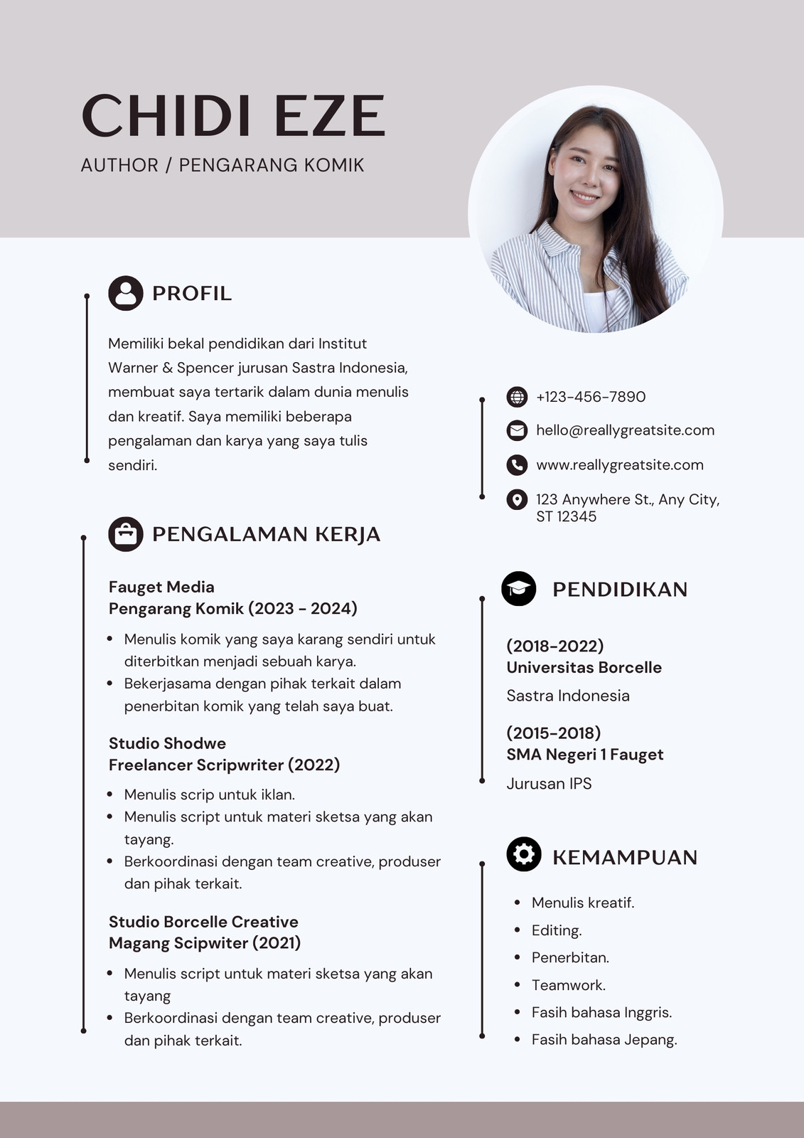 Netral Minimalis Penulis Surat Lamaran Kerja