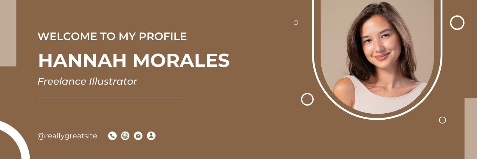 Brown Minimalist Welcome Message X/Twitter Header