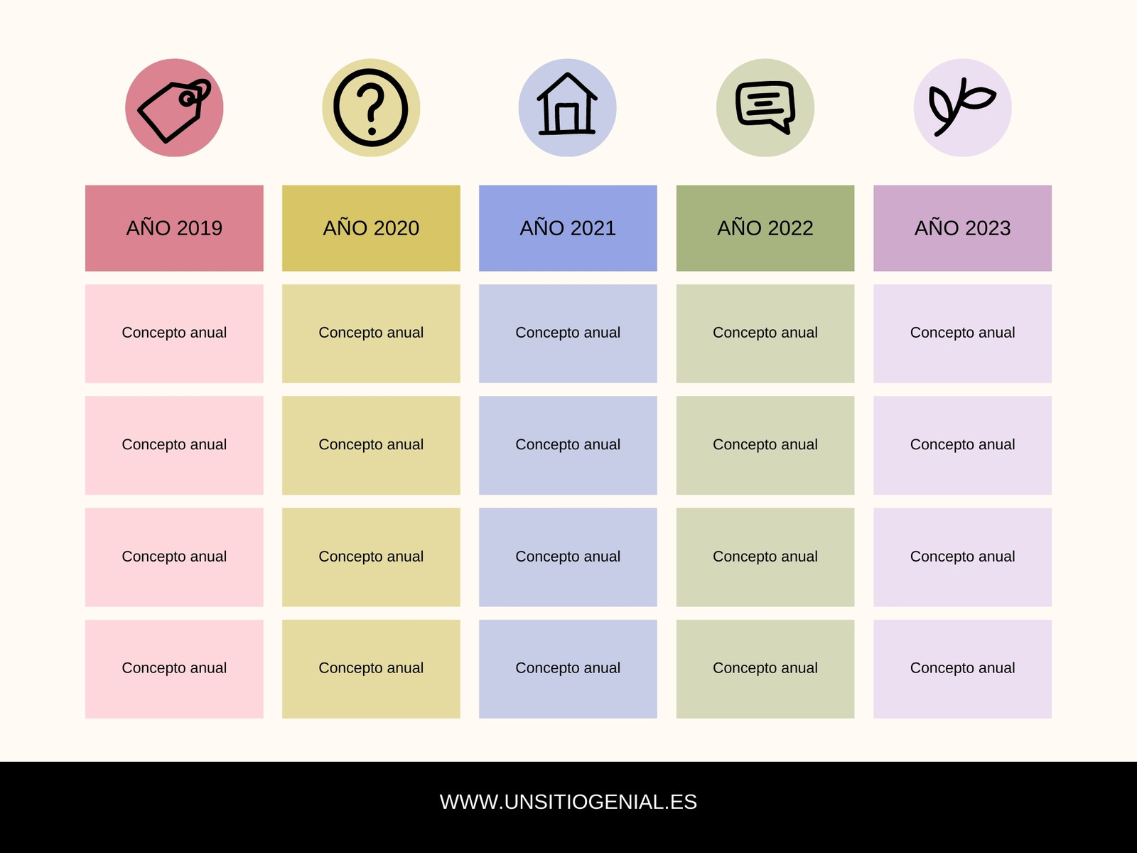 Gráfico Cuadro Comparativo Empresa Profesional Multicolor