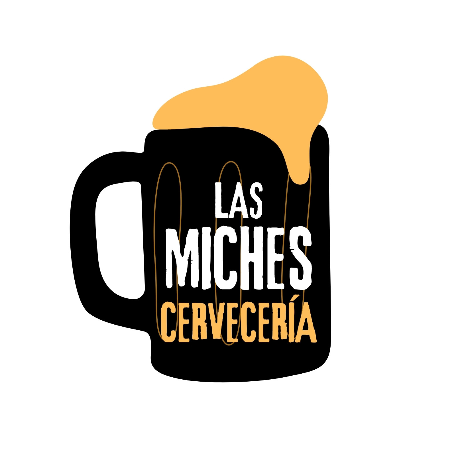 Logo para Cervecería Micheladas Ilustrado Simple Negro