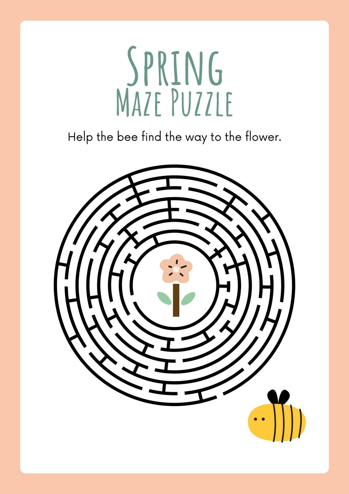 Maze Puzzle Worksheet