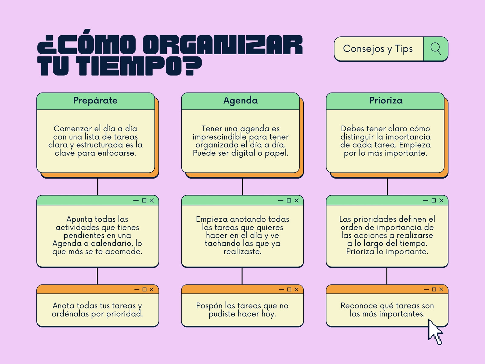 Mapa Conceptual Ventana Digital Computadora Moderno Divertido Rosa