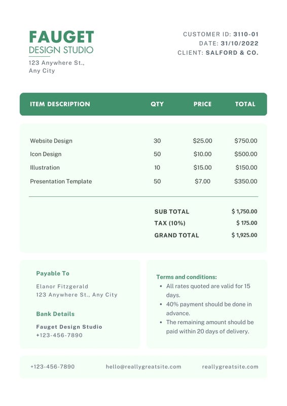 Free and customizable business quotation templates