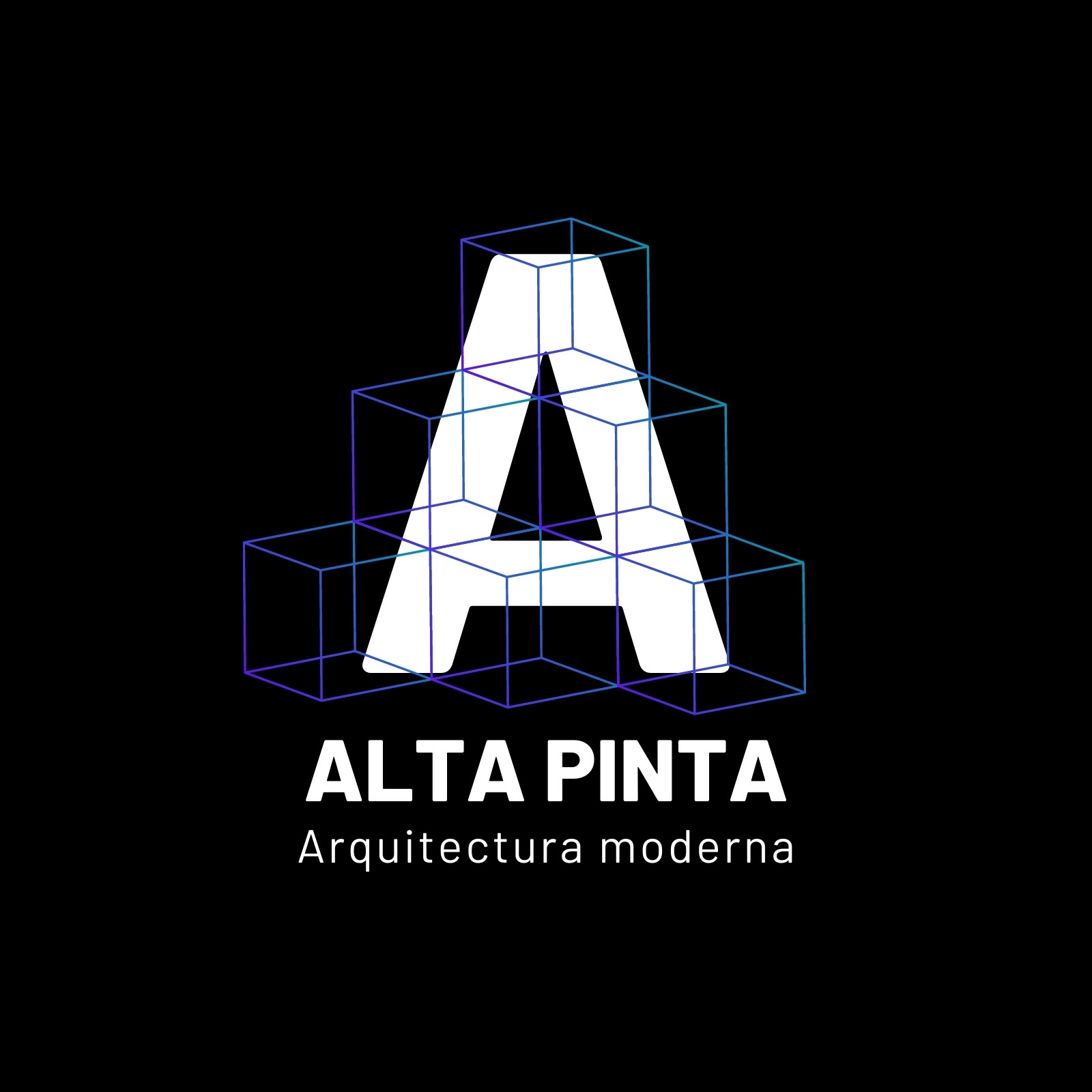 Logo para estudio de arquitectura moderno morado azul