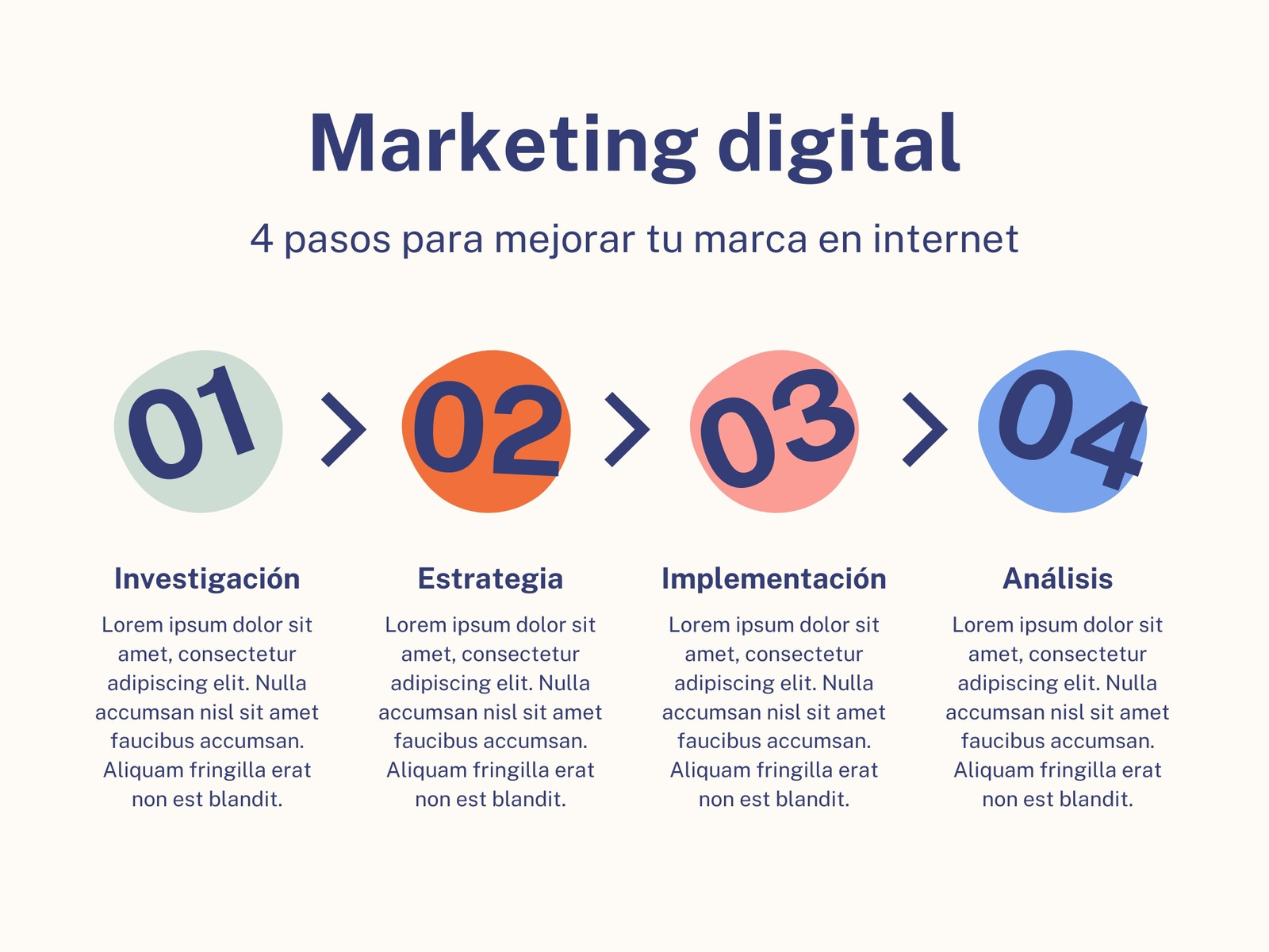 Gráfico Proceso Marketing Digital Profesional Colorido