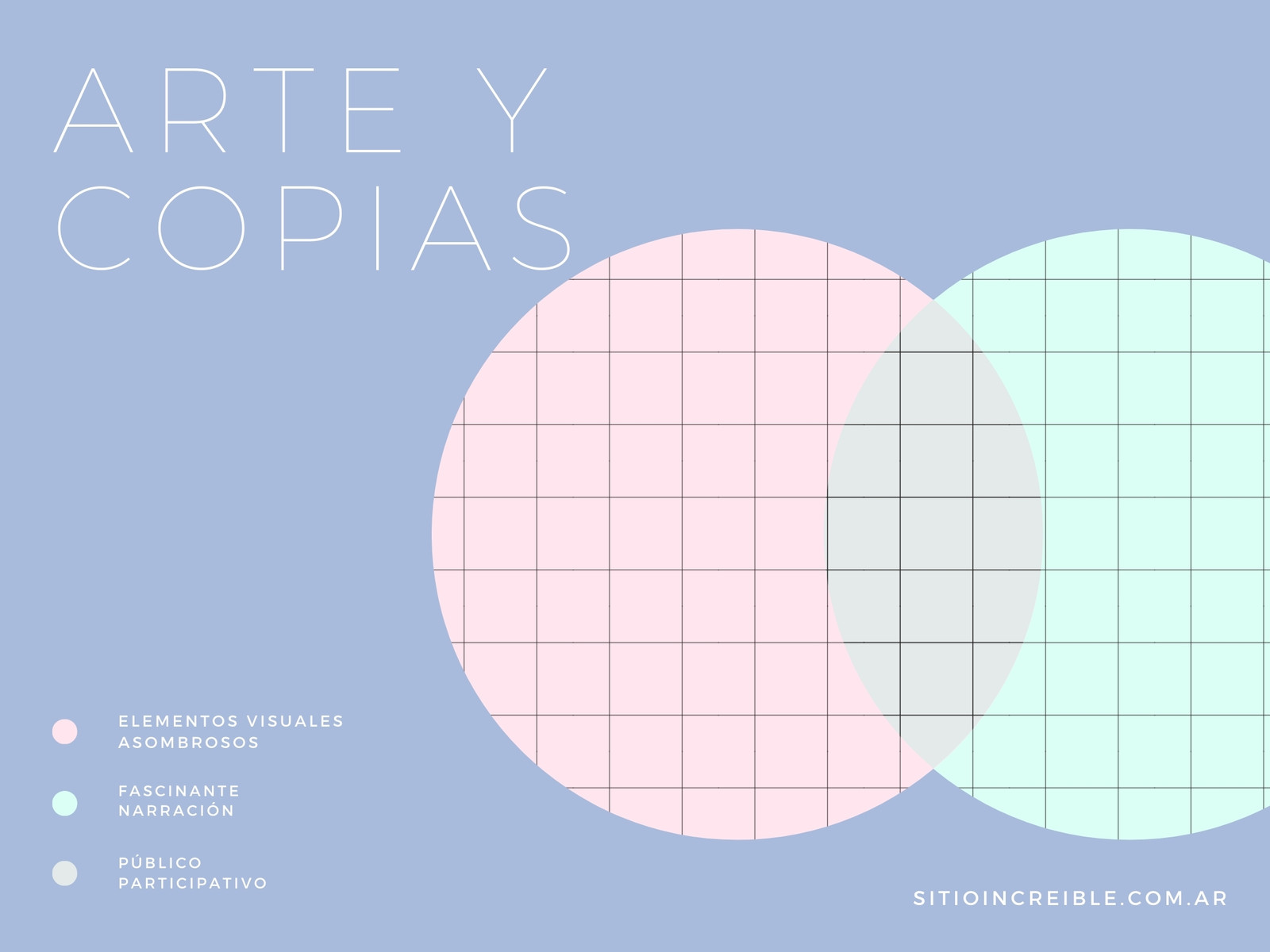 Celeste Rosa y Verde Pastel Círculos Arte e Impresiones Diagrama de Venn