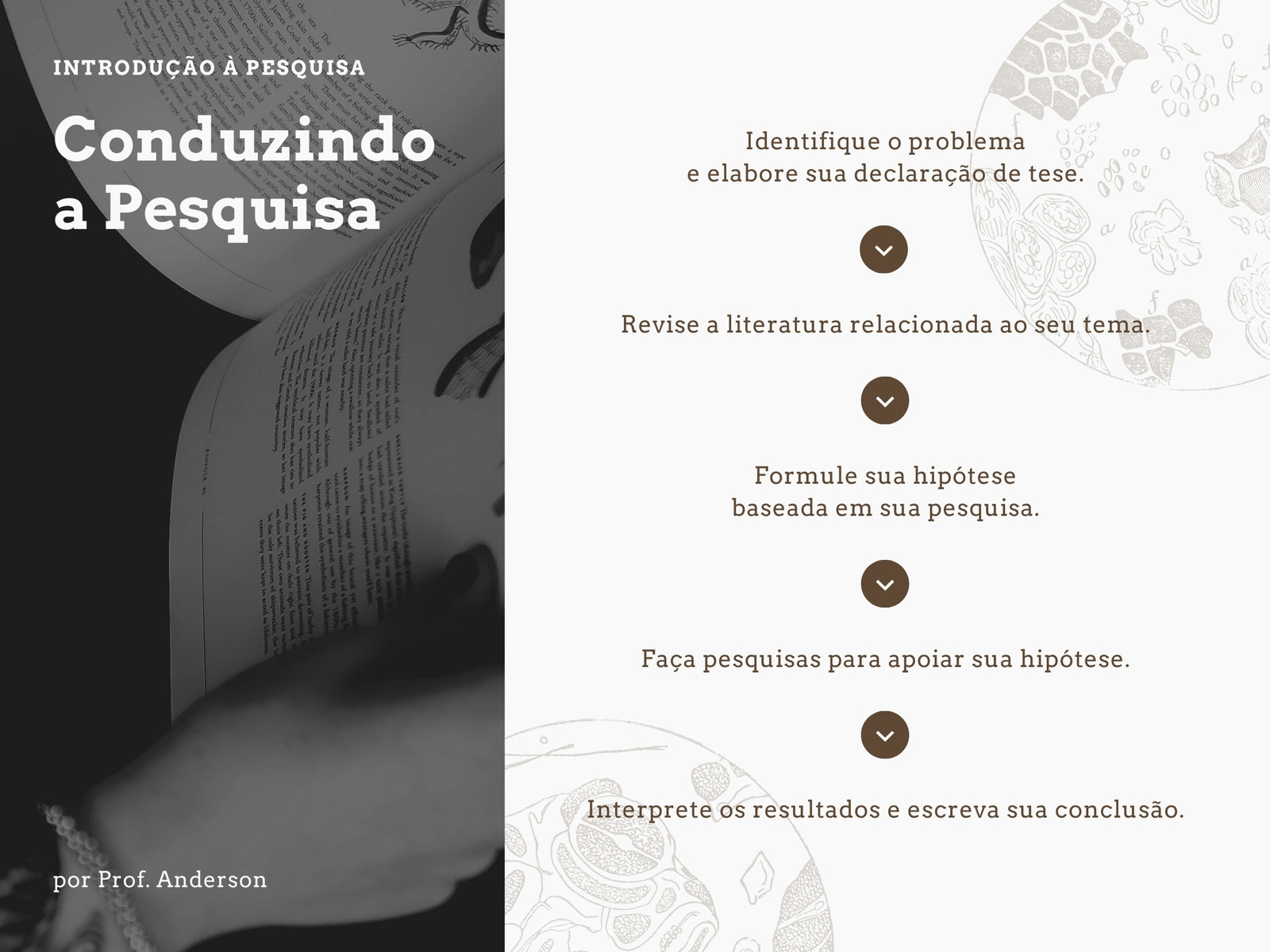 Fluxograma de Processo com Foto Simples Marrom