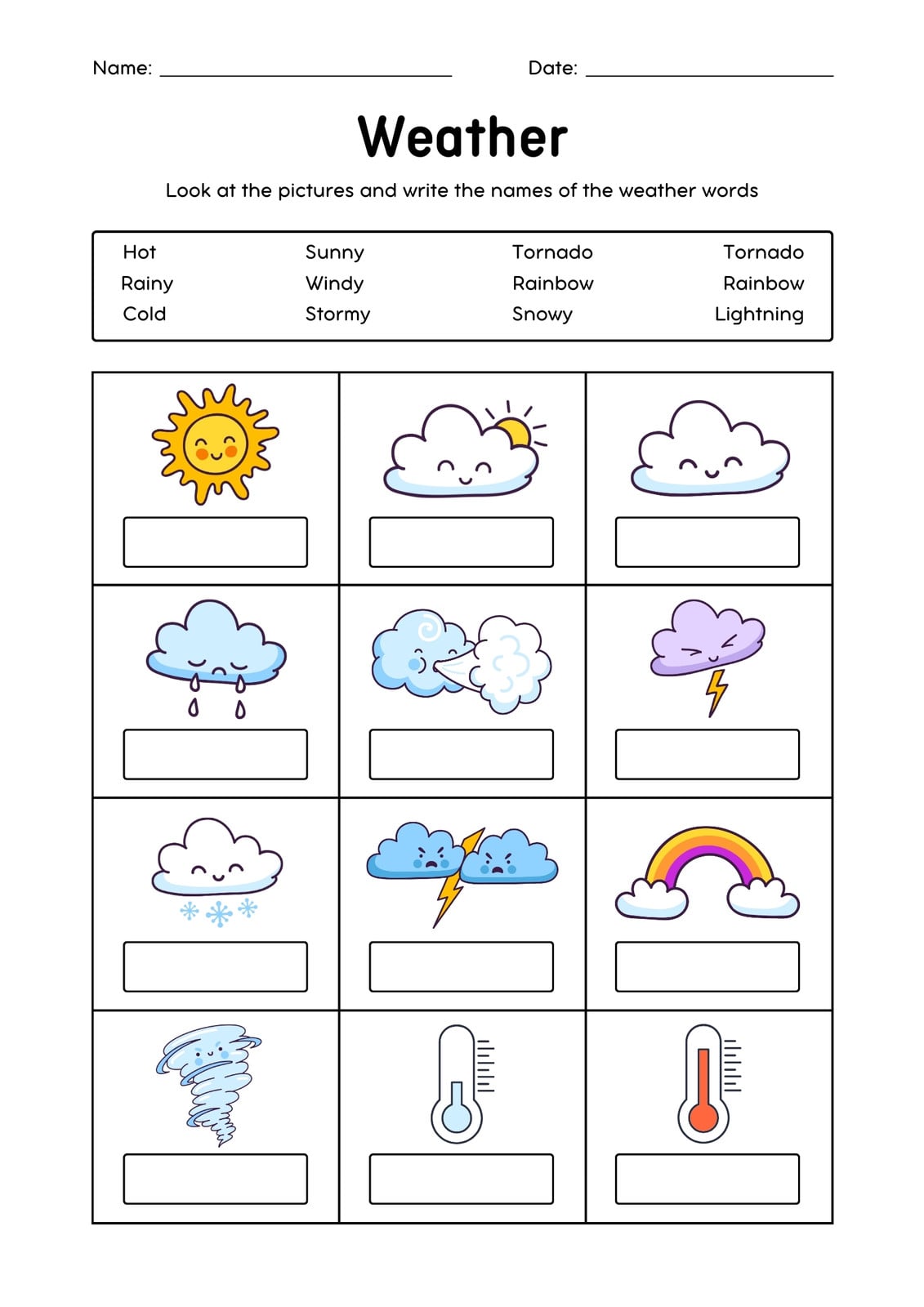 Page 4 - Free and customizable weather templates