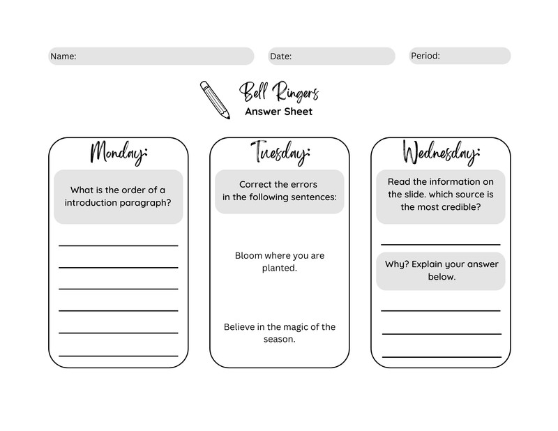 Free and customizable bell templates