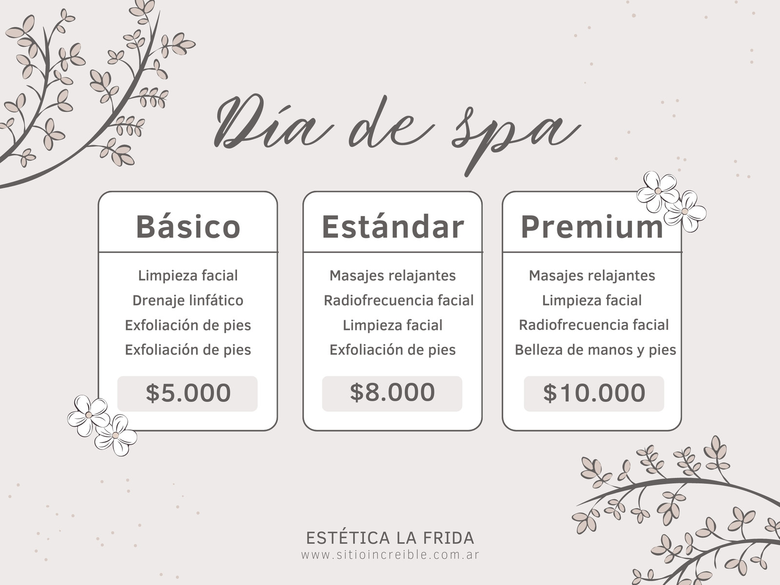 Gráfico Comparativo Negocio Belleza y Masajes Ilustrativo Rosa y Marrón