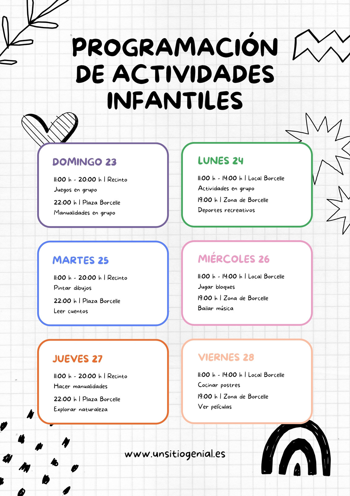 Explorá Plantillas de actividades personalizables gratis - Canva