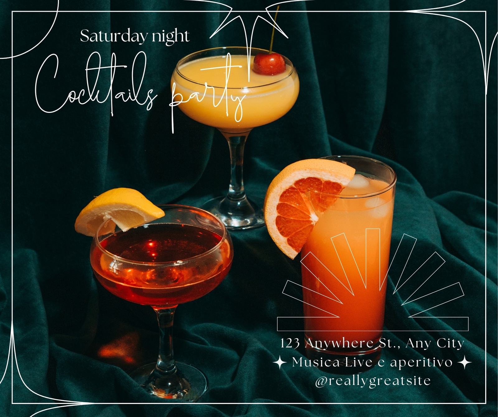 Evento Cocktail Aperitivo Facebook Post