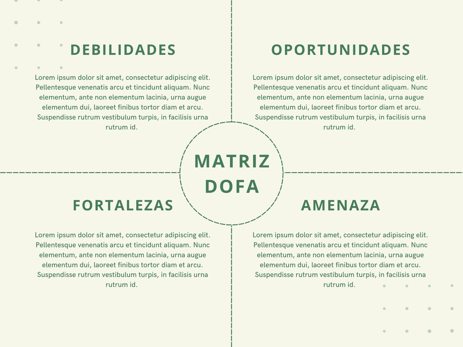 Grafico matriz dofa monocromatico verde